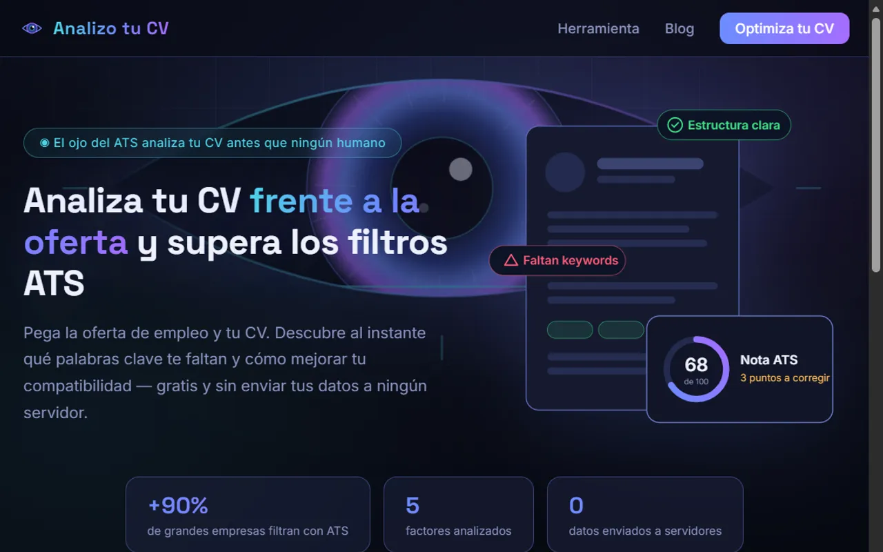 Analizo tu CV — Análisis de currículum con IA