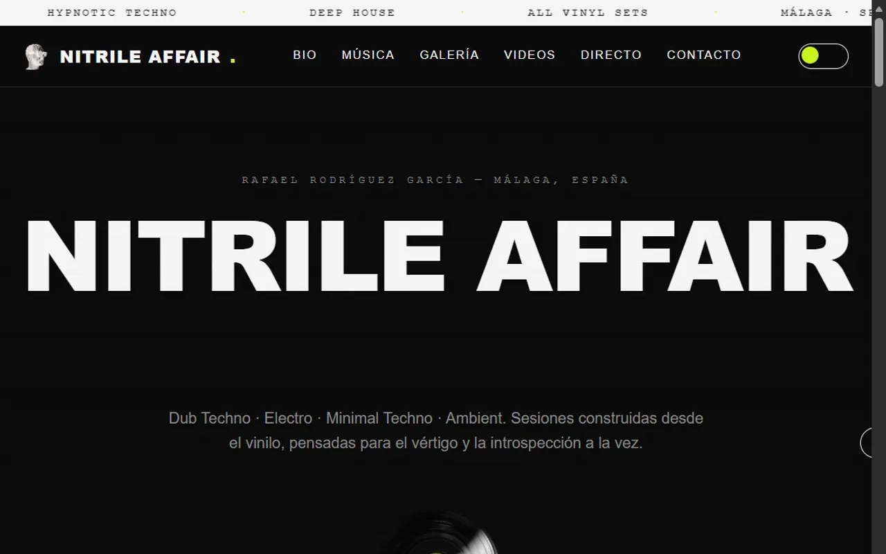 Nitrile Affair — Web de artista musical