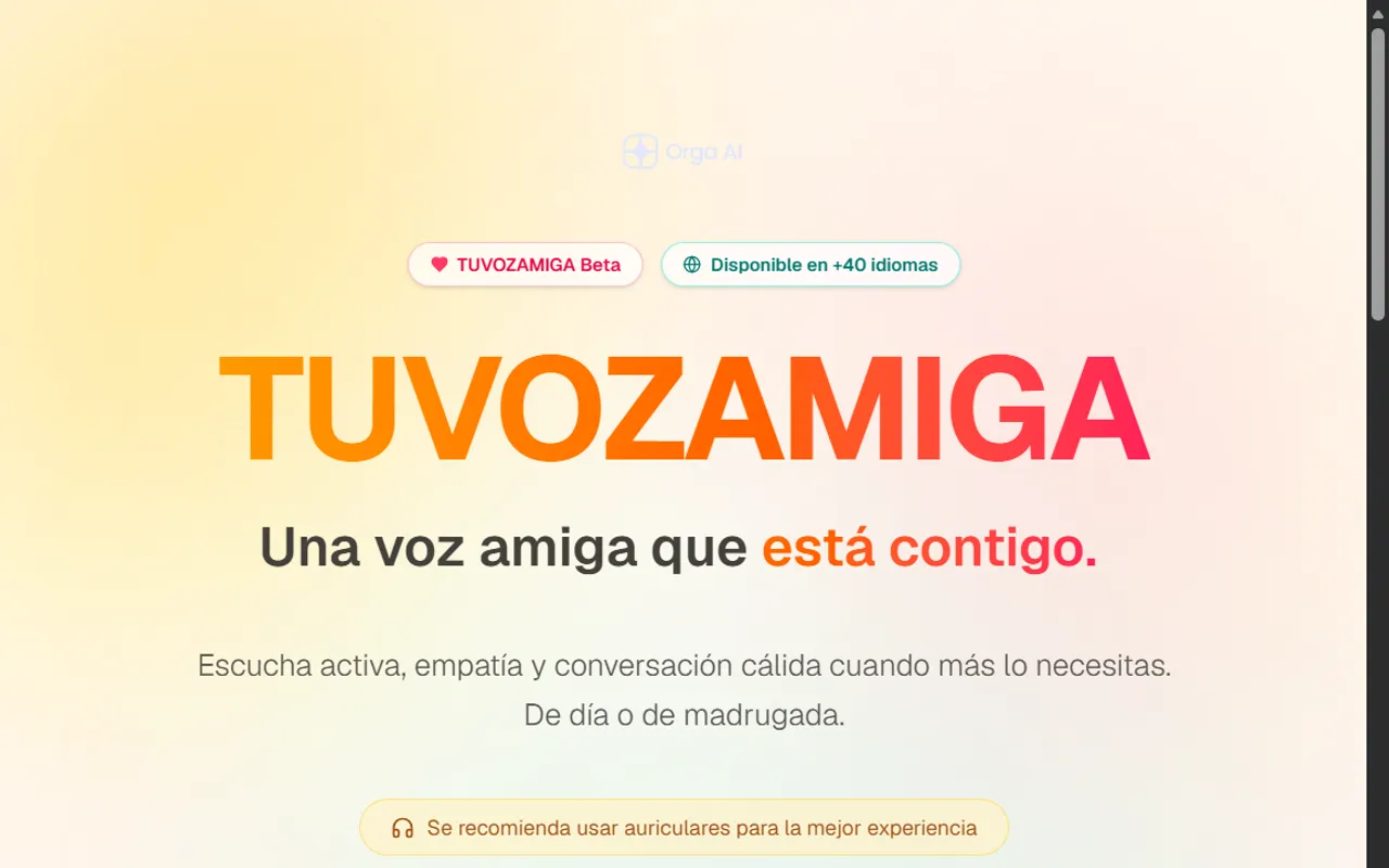 TUVOZAMIGA — Compañía por voz con IA
